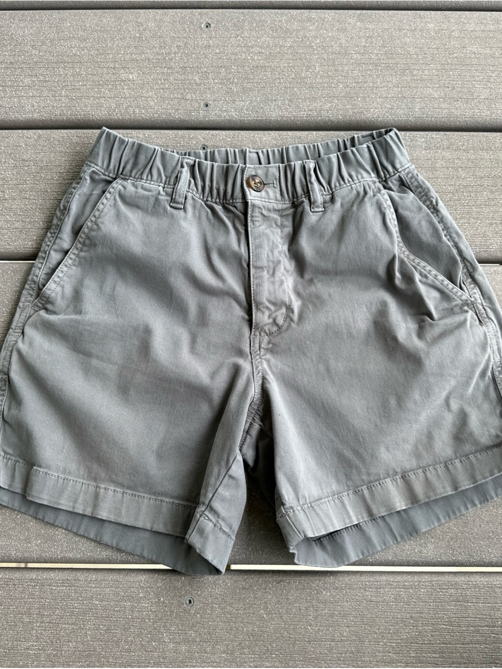 Bear Bottom Men's Size Small Chino Shorts 5.5" Inseam Elastic Grey Stretch